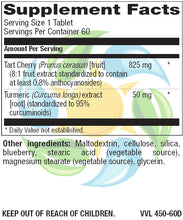 Tart Cherry with Turmeric Veg Tabs 60 Count