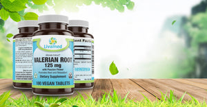 Livamed - Valerian Root 125 mg with Passion Flower Veg Tabs 100 Count - Livamed Vitamins