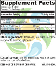 Valerian Root 125 mg with Passion Flower Veg Tabs 100 Count