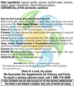 Brain Support Softgels with Omega-3 Fish Oil 60 Count