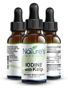 Iodine w/ Kelp - 2 oz Liquid Vitamins - Kosher/Vegan - 1300 Servings - Helps Support Thyroid Health