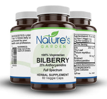 Bilberry - 60 Veggie Caps - Full Spectrum Wild Harvest Bilberry Leaf & Concentrated Extract.