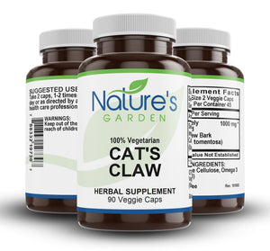 Cat's Claw Bark - 90 Veggie Caps with Peruvian Cats Claw Uncaria Tomentosa Herb