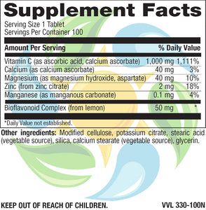 Buffered C 1,000 mg Veg Tabs Prolonged Release 100 Count