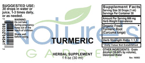 Turmeric - 1 oz Liquid Single Herb