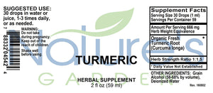 Turmeric - 2 oz Liquid Single Herb