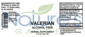 Valerian (Alcohol Free) - 2 oz Liquid Single Herb