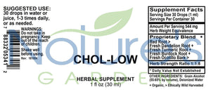 CHOL-LOW  - 1 oz Liquid Herbal Formula