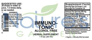 IMMUNO-TONIC (Alcohol Free) - 1 oz Liquid Herbal Formula