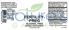 FERTILITY-PREG (Alcohol Free) - 2 oz Liquid Herbal Formula