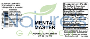 MENTAL MASTER - 2 oz Liquid Herbal Formula