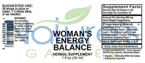 WOMEN'S ENERGY BALANCE - 1 oz Liquid Herbal Formula