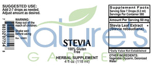 Stevia - 4 oz Liquid- Single Alcohol Free - Sugar Substitute