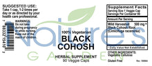 Black Cohosh - 90 Veggie Caps with 500mg Wild Black Cohosh Root
