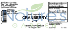 Cranberry - 90 Veggie Caps with 37:1 Cranberry Concentrate Extract