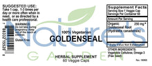Goldenseal - 60 Veggie Caps with 250mg Organic Goldenseal Root