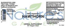 Hawthorn - 90 Veggie Caps with 1000mg Organic Hawthorne Berry