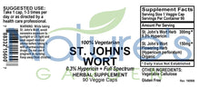 St. John's Wort - 90 Veggie Caps with Standardized 0.3% Hypericin, 450mg Formula per Capsule - Organic St John's Wort Extract