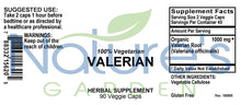Valerian - 90 Veggie Caps with 1000mg Organic Valerian Root Powder
