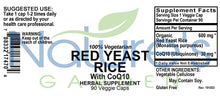 Red Yeast Rice Organic with CoQ10 - 90 Veggie Caps with 600mg Organic Red Rice Yeast Plus Co Q 10 - Natures Support for Cholesterol