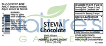 Chocolate Stevia  - 2 oz Liquid- Single Alcohol Free - Sugar Substitute