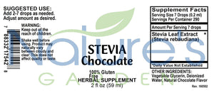 Chocolate Stevia  - 2 oz Liquid- Single Alcohol Free - Sugar Substitute