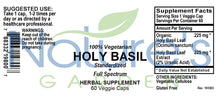 Holy Basil - 60 Veggie Caps with 450mg Organic Holy Basil Tulsi & Holy Basil Extract from India