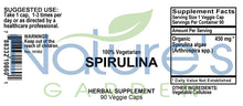 Spirulina - 90 Veggie Caps with 450mg Organic Spirulina Powder - Nature's Superfood Supplement