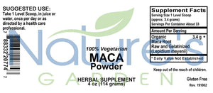 Organic Maca Root Powder - 4 oz Herbal Powder