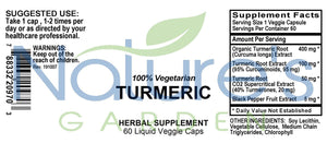 Nature's Garden -Turmeric  - 60 Liquid Veggie Caps