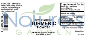 Organic Turmeric Root Powder - 4 oz Herbal Powder