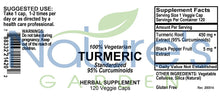 Turmeric - 120 Veggie Caps with Curcumin, Contains 95% Curcuminoids & Piperine Black Pepper Extract