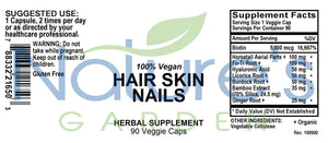 Hair Skin Nails Powder Capsules 90 VegCap