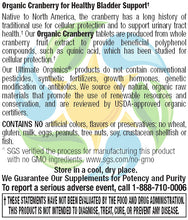 Organic Cranberry 500 mg Veg Tabs  30 Count