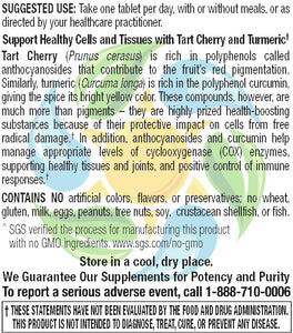 Tart Cherry with Turmeric Veg Tabs 60 Count