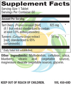Tart Cherry with Turmeric Veg Tabs 60 Count