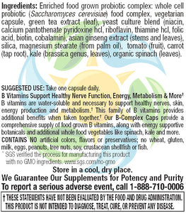 B-Complex Veg Caps - Whole Food Essentials   60 Count