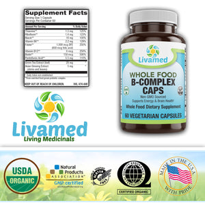 B-Complex Veg Caps - Whole Food Essentials   60 Count