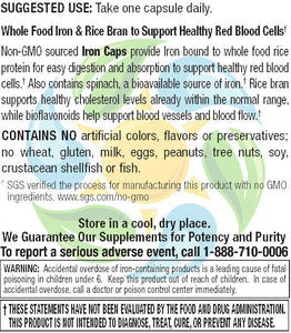 Iron Veg Caps - Whole Food Essentials   60 Count