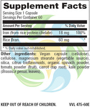 Iron Veg Caps - Whole Food Essentials   60 Count