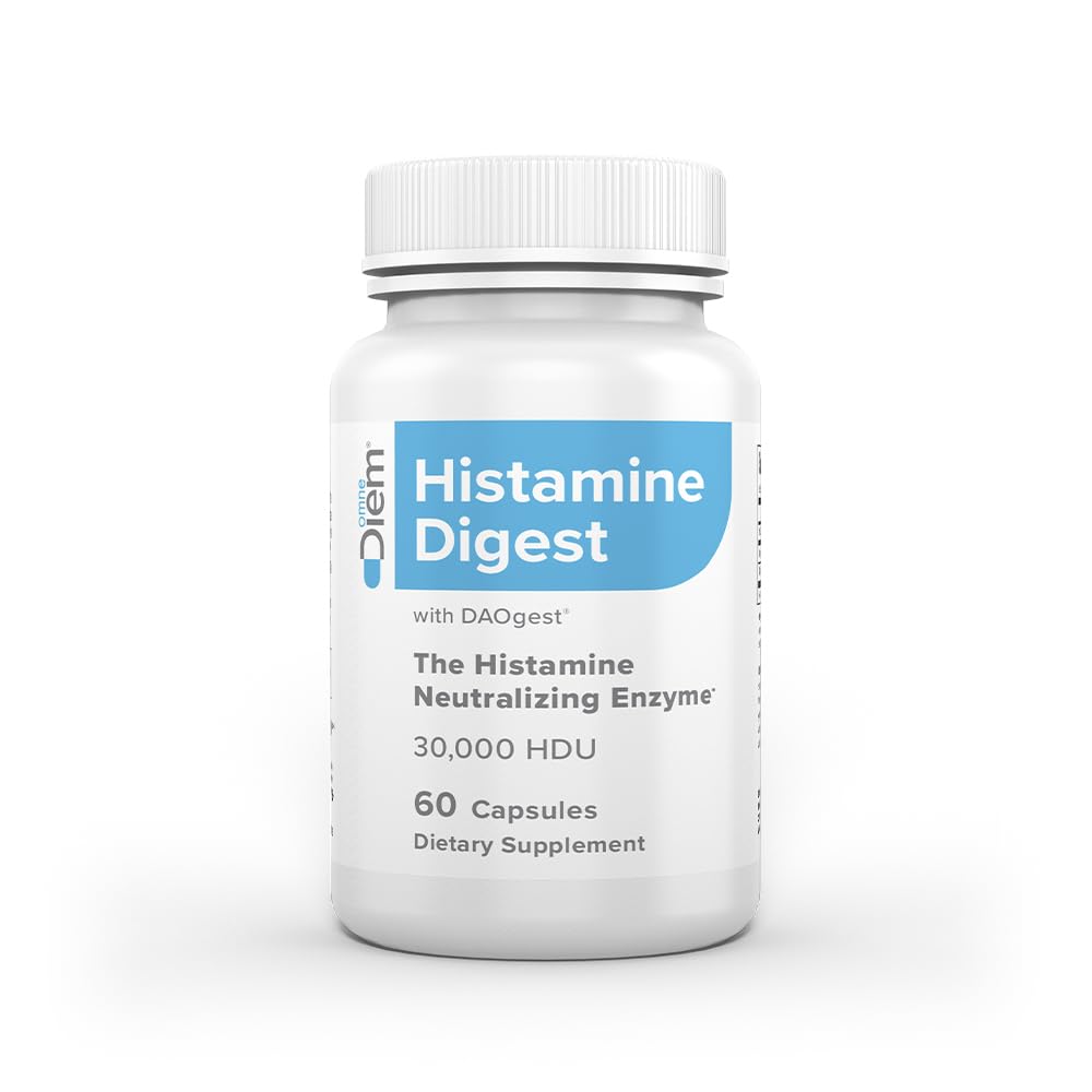 Omne Diem DAO 30,000 HDU - 60 Caps - Histamine Neutralizing Enzyme - Relieve Histamine Intolerance with Diamine Oxidase - The Original Tested DAO Enzyme Supplement