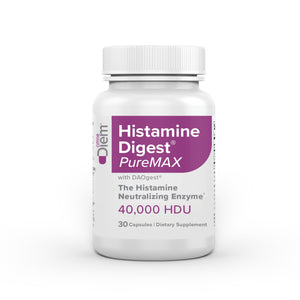Omne Diem Histamine Digest PureMAX with DAO - Diamine Oxidase Supplement for Food Related Histamine Intolerance (30 Capsules)