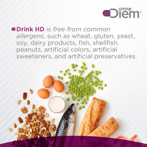 OmneDiem Drink HD Dietary Supplement: Natural Histamine Neutralizing & Digesting Enzyme – Diamine Oxidase DAO, 20 Capsules