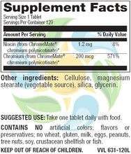 Chromium Picolinate 200 mcg (ChromeMate® GTF) Veg Tabs 120 Count