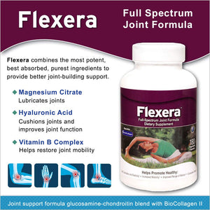 WORLD NUTRITION Flexera Joint Support Supplement | Glucosamine, Chondroitin, OptiMSM, Boswellia, Turmeric, BioCell Collagen II Supports Joint Comfort & Mobility (180 Capsules)