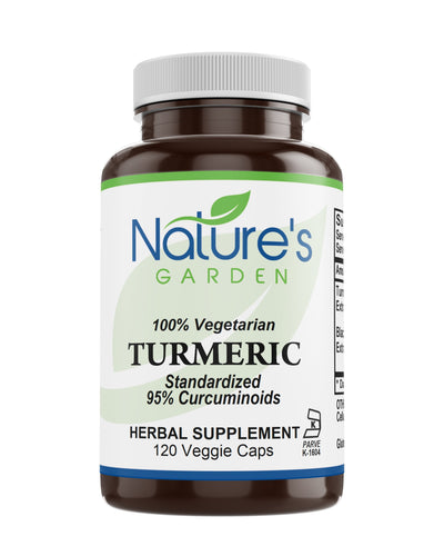 Turmeric - 120 Veggie Caps with Curcumin, Contains 95% Curcuminoids & Piperine Black Pepper Extract