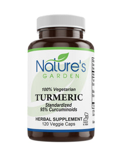Turmeric - 120 Veggie Caps with Curcumin, Contains 95% Curcuminoids & Piperine Black Pepper Extract