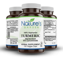 Turmeric - 120 Veggie Caps with Curcumin, Contains 95% Curcuminoids & Piperine Black Pepper Extract
