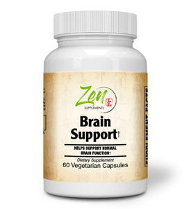Brain Support - With Ginkgo Biloba, DHA & L-Carnitine - 60 Vegcaps