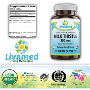 Milk Thistle 350 mg Veg Caps 60 Count